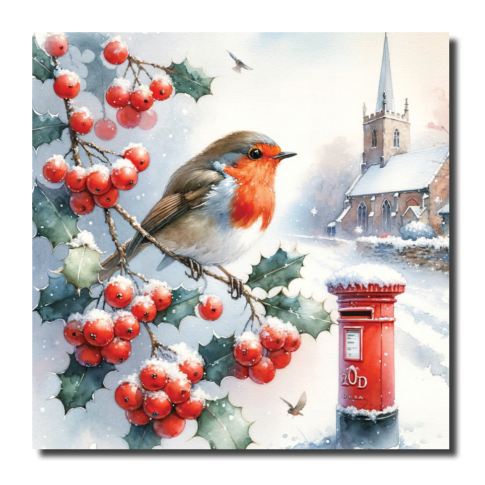 KJ08c - Robin and Post Box