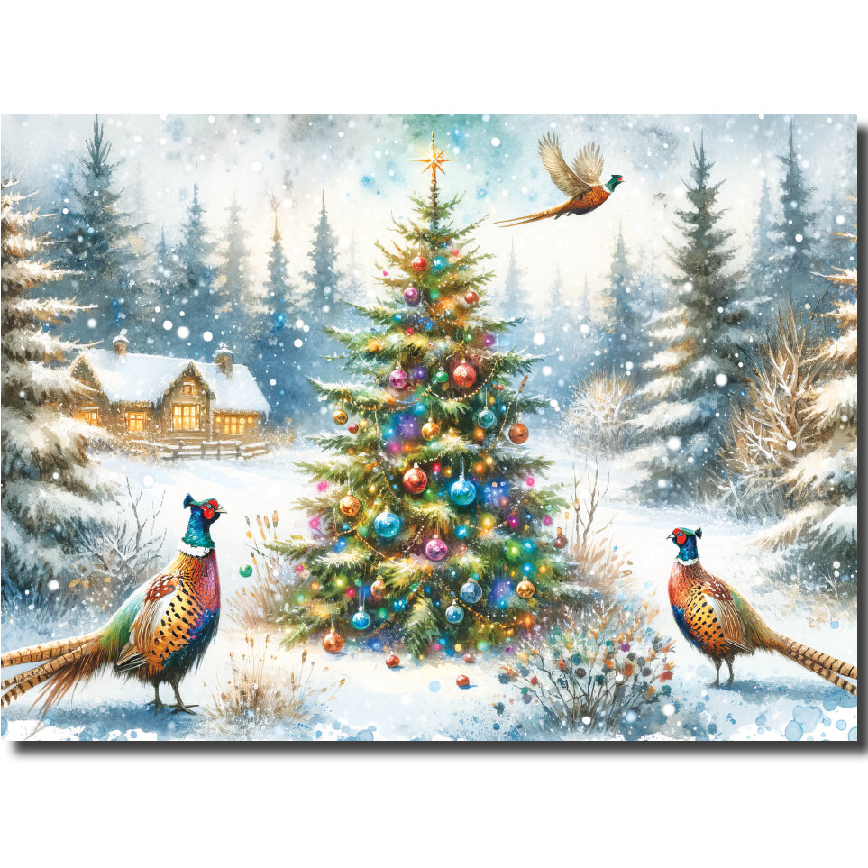 KK43b - Pheasants in the Snow