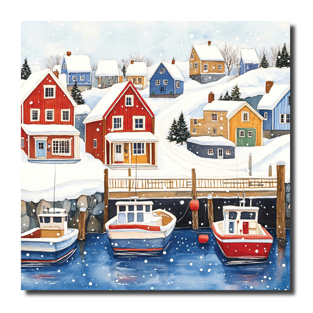 KK67c - Christmas Fishing Boats