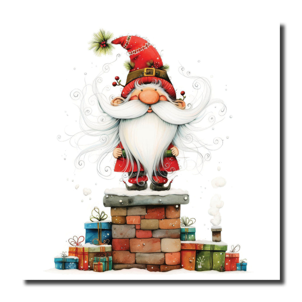 KK71c - Santa on the Chimney Top
