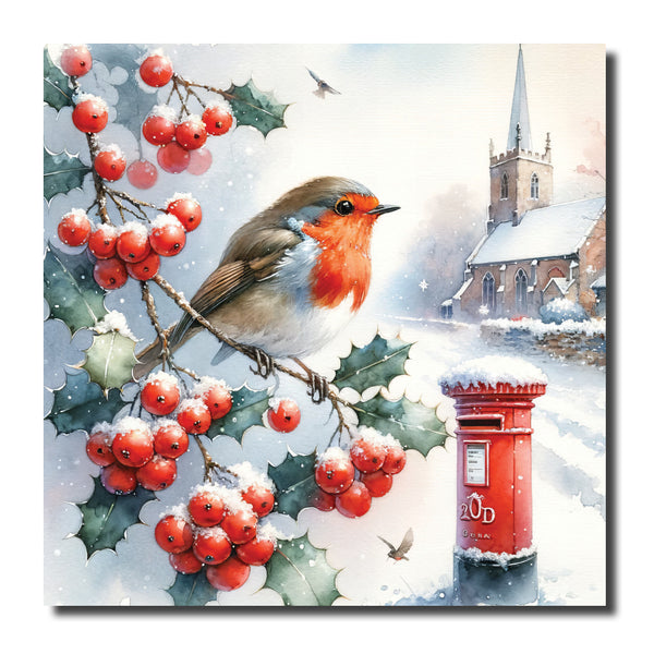 KJ08c - Robin and Post Box