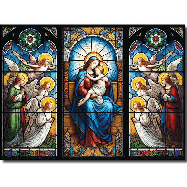 KK04b - Stained Glass Madonna with Angels