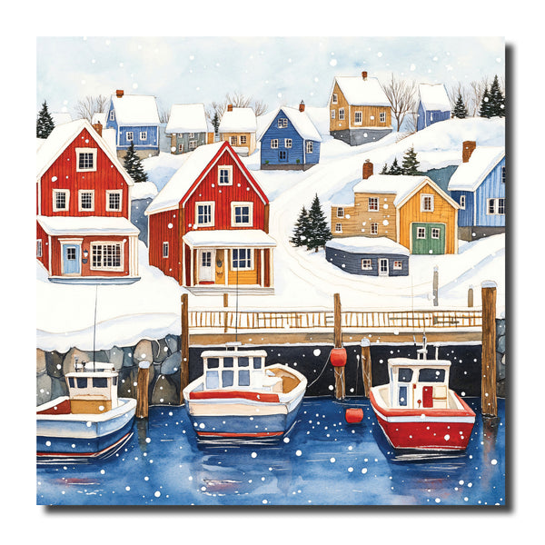 KK67c - Christmas Fishing Boats