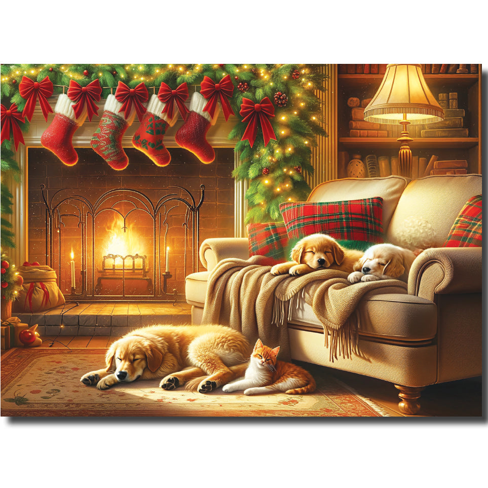 <p style="color:grey">Sleeping by the Fireside<p style="color_gold">Ref: KL15b