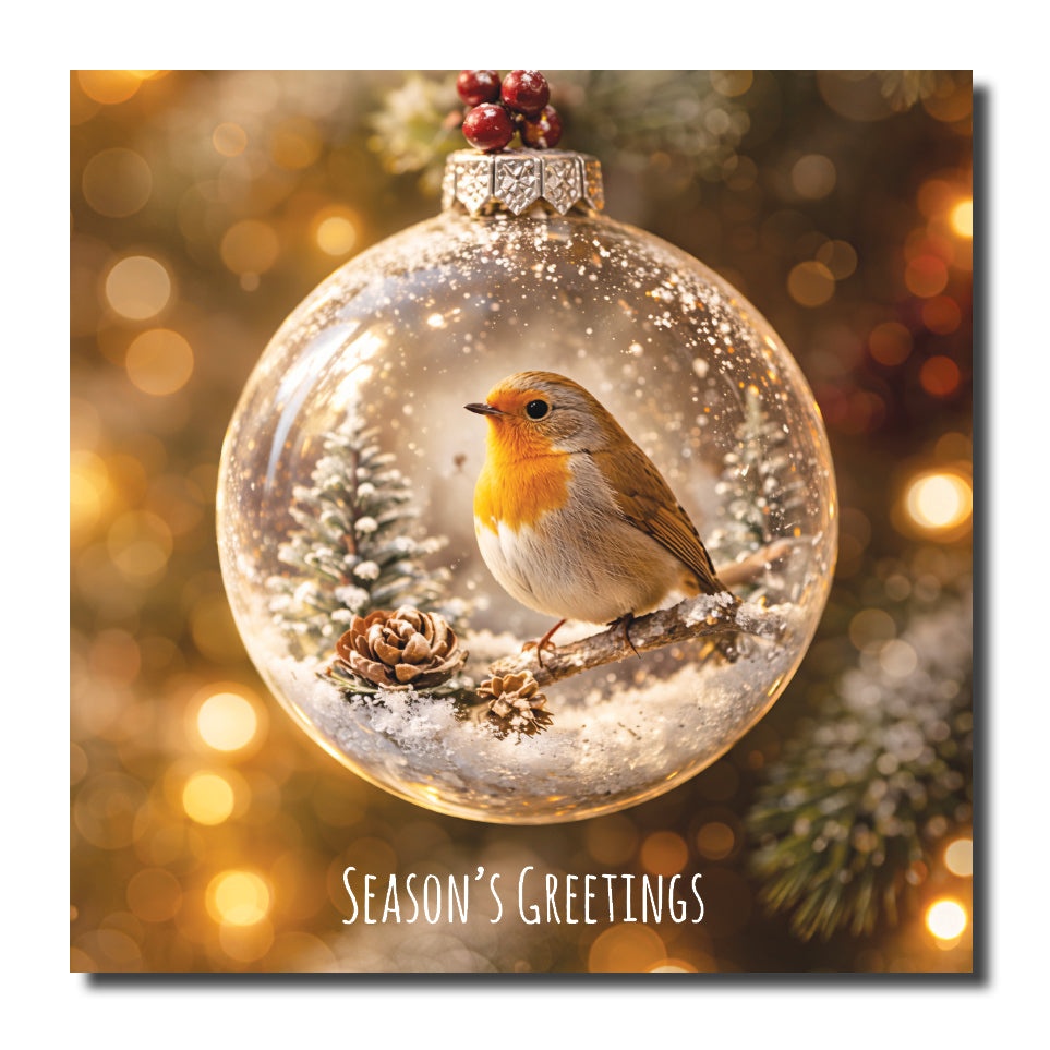 KL66c - Robin in a Bauble